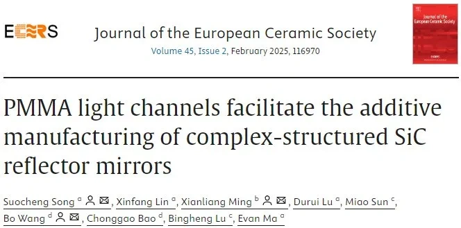 Application example | PMMA optical channel promotes the study of 3D printing complex structure silicon carbide mirror