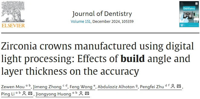Application of ADT's Light-Curing DLP Ceramic 3D Printer in the Research of Zirconia Dental Crown Printing