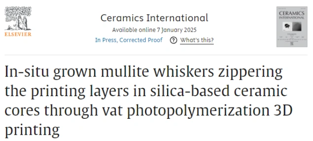 Breakthrough in Photopolymerization 3D-Printed Ceramic Core Technology