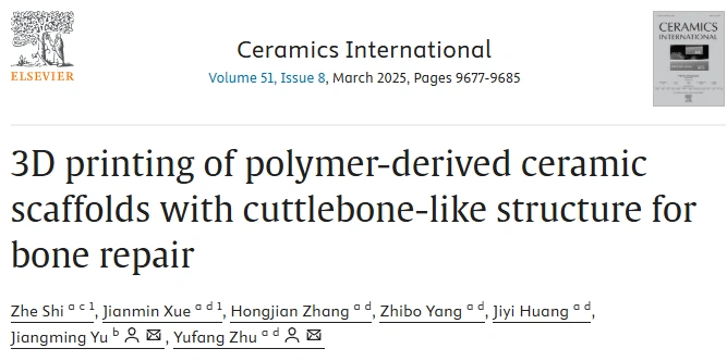 Ceramic 3D printer: How to print polymer-derived ceramic scaffolds with a squid bone-like structure?
