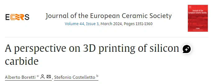 Ceramic 3D Printing of Silicon Carbide