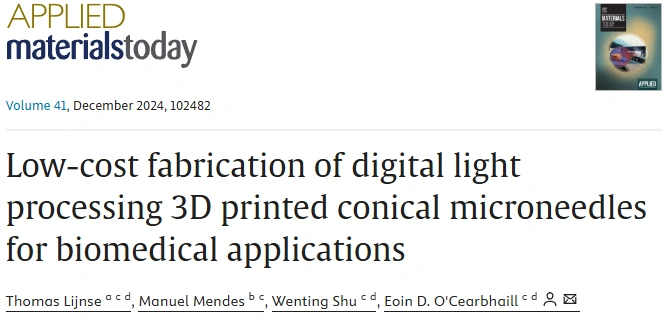 Industry Insights | Using DLP 3D Printing to Manufacture Low-Cost Conical Microneedles