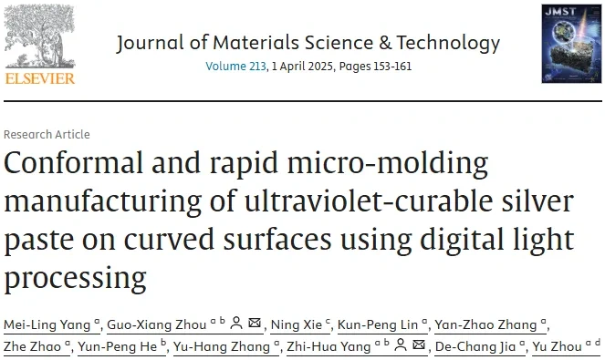 Industry Insights | Utilizing Digital Light Processing Technology for Rapid Micro-Molding of UV-Cured Silver Paste on Curved Surfaces