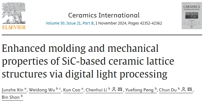 Industry New Knowledge | Research on Curing and Performance Optimization of SiC @ Al₂ Oover Ceramic Slurry by Light Curing DLP 3D Printing