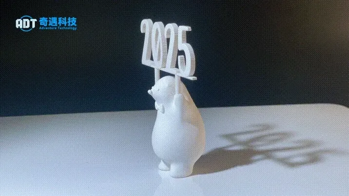 Only 90min! Ceramic 3D printed height 51mm alumina polar bear green body