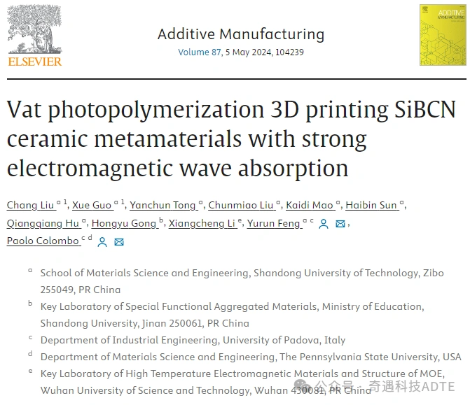 Reduced Photopolymerization Ceramic 3D Printing Of EM-Absorbing SiBCN Metamaterials