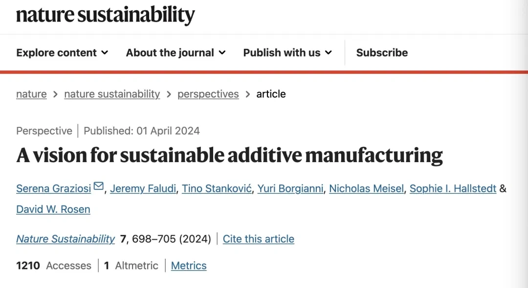 Sustainability Analysis Of 3D Printing In Nature Sustainability
