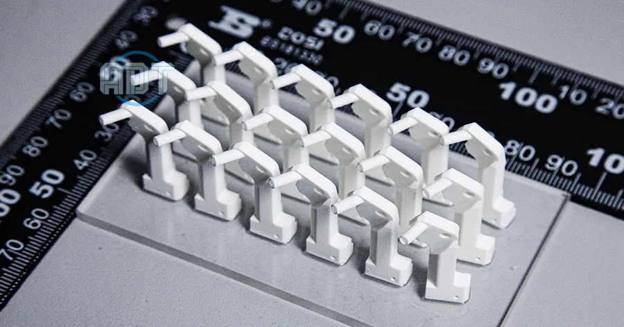 Array of alumina cavity parts with internal channels