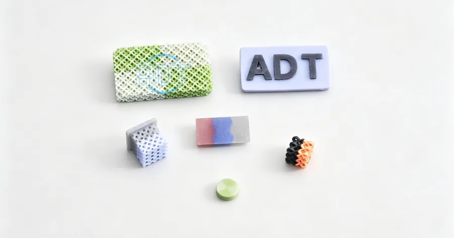 Multi-material and multi-colour printed ceramic samples