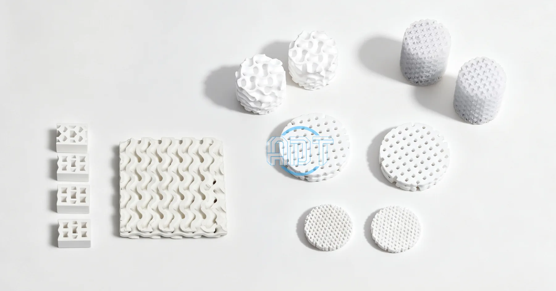 Oxide ceramic samples printed on ADT ceramic 3D printers