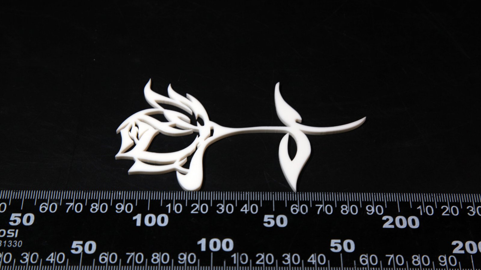 Alumina 3D printed ceramic rose sample